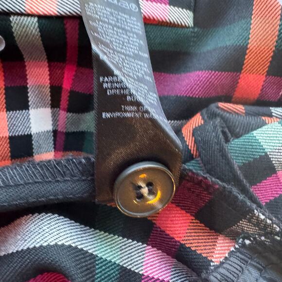 ASOS plaid tapered trousers high rise fall winter check pants size 4 preppy - Picture 9 of 9